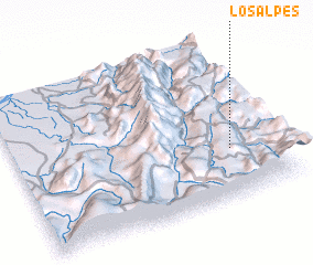 3d view of Los Alpes