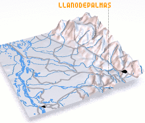 3d view of Llano de Palmas