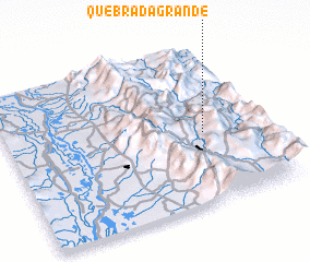 3d view of Quebrada Grande