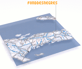 3d view of Fond des Nêgres