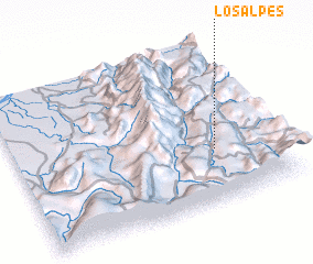 3d view of Los Alpes