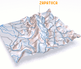 3d view of Zapatoca