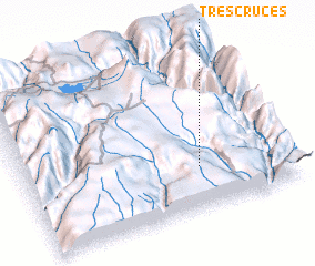 3d view of Tres Cruces