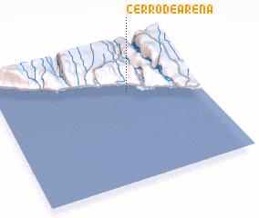 3d view of Cerro de Arena