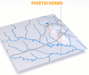 3d view of Puerto Cuemaní