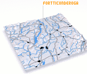 3d view of Fort Ticonderoga