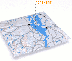 3d view of Port Kent