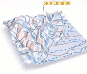 3d view of San Fernando