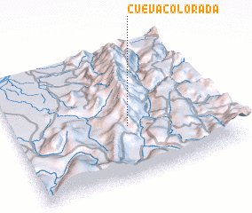 3d view of Cueva Colorada