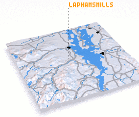 3d view of Laphams Mills