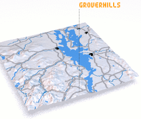 3d view of Grover Hills