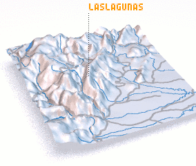 3d view of Las Lagunas
