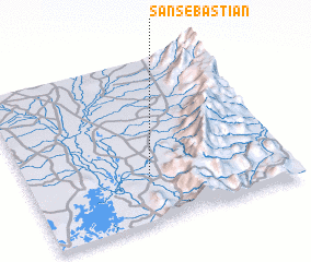 3d view of San Sebastián