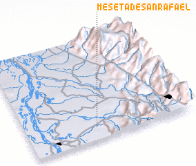 3d view of Meseta de San Rafael