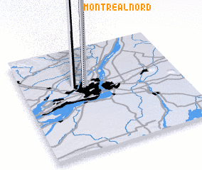 3d view of Montréal-Nord