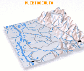 3d view of Puerto Oculto