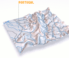 3d view of Portugal