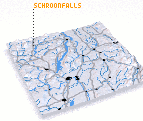 3d view of Schroon Falls