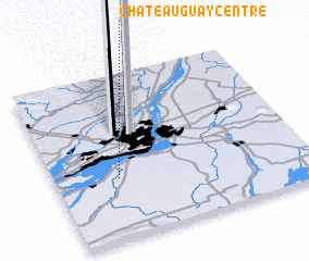 3d view of Châteauguay-Centre