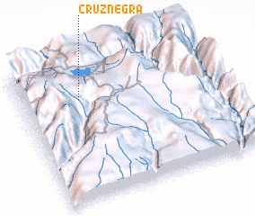 3d view of Cruz Negra