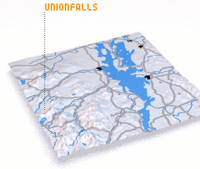 3d view of Union Falls