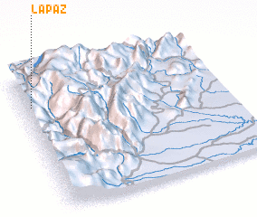 3d view of La Paz