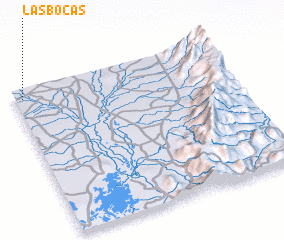 3d view of Las Bocas