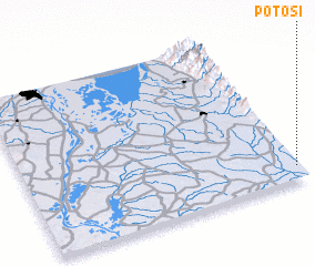 3d view of Potosí