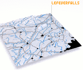 3d view of Lefever Falls