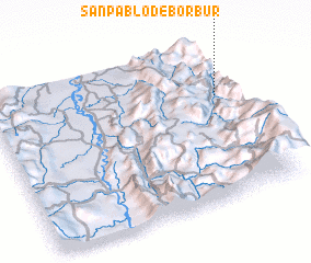 3d view of San Pablo de Borbur