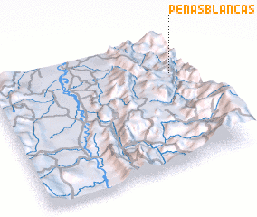 3d view of Peñas Blancas