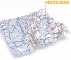 3d view of Agua Colorada