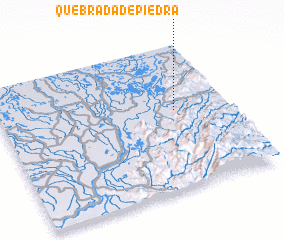 3d view of Quebrada de Piedra