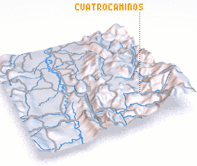 3d view of Cuatro Caminos