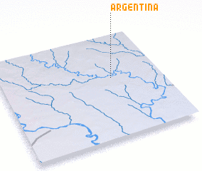 3d view of Argentina