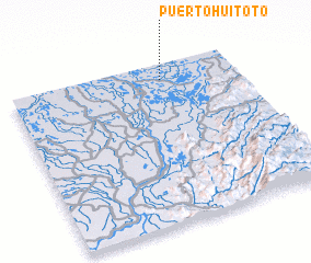 3d view of Puerto Huitoto