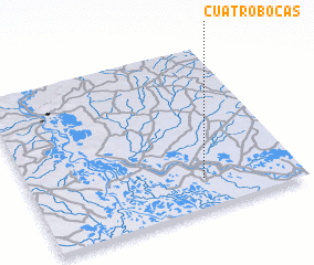 3d view of Cuatro Bocas