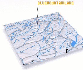 3d view of Blue Mountain Lake