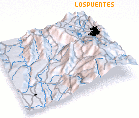 3d view of Los Puentes