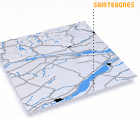 3d view of Sainte-Agnès