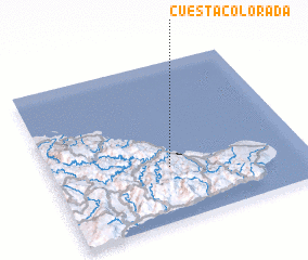 3d view of Cuesta Colorada