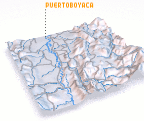 3d view of Puerto Boyacá