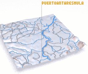 3d view of Puerto Antares Mula