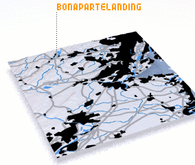 3d view of Bonaparte Landing