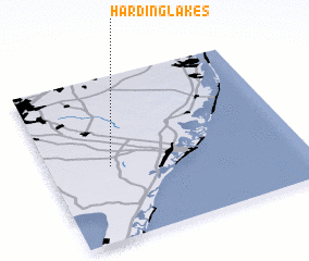 3d view of Harding Lakes