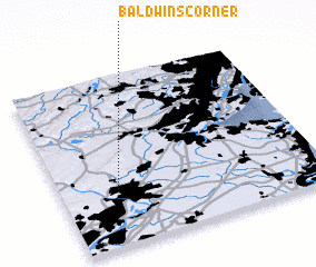 3d view of Baldwins Corner