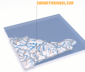 3d view of San Antonio del Sur