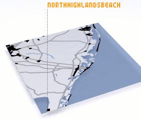 3d view of North Highlands Beach