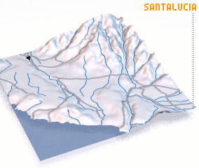 3d view of Santa Lucía