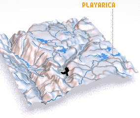 3d view of Playa Rica